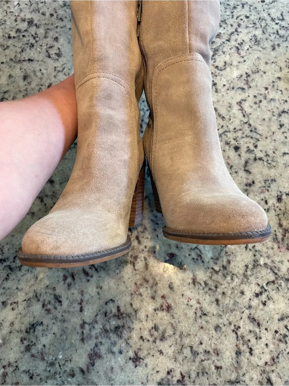 New Franco Sarto genuine suede Over-the-Knee Block Heel Boots 8.5 ret.$185